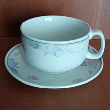 Set À Petit Déjeuner, Grande Tasse Et Soucoupe Décor Floral, GL,porcelaine Chine