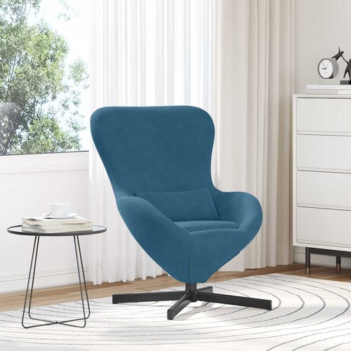 Fauteuil œuf velours lounge - fauteuil,