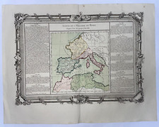 HISTORY OF ROME c. 1762 BUY DE MORNAS /DESNOS LARGE ANTIQUE MAP