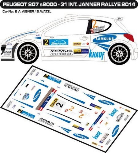 Decals peugeot 207 s2000 - 1/43,