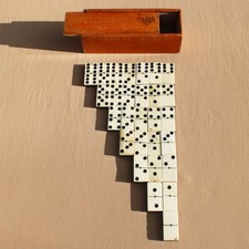 Ancien jeu de dominos en os &