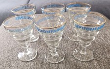 Lot De 6 Anciens  Verres Bistrot " Pineau Charentais SEPTFONTAINES "