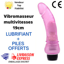 Vibromasseur Sextoy Gode Réaliste 19 CM Dildo Multivitesses Vibro Femme Hom Rose