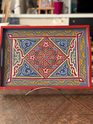 Plateau zwak boho en bois - plateau,