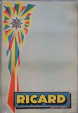 ANCIENNE ET RARE AFFICHE ANISETTE RICARD AFFICHETTE BISTROT ANNÉES 50