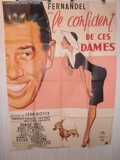 AFFICHE FERNANDEL LE CONFIDENT DE CES DAMES 120x160 cm Réalisé 1959 (ref 56 ..