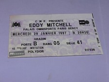 PLACE DE CONCERT - EDDY MITCHELL - BERCY - 29 JANVIER 1997