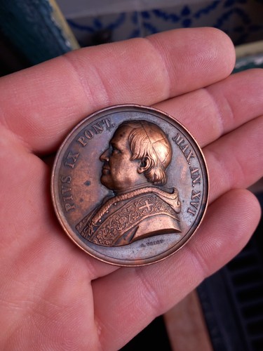 Médaille bronze pape pie - médaille, ix