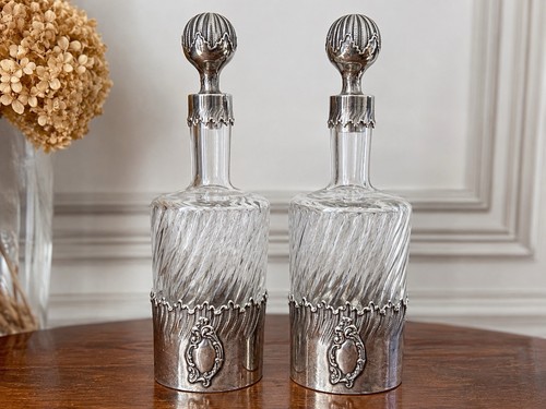 Paire carafons liqueur - paire, de