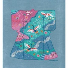 Kit de broderie Le Bonheur des Dames Petit Point "Kimono Heron I", compté, 20.5x