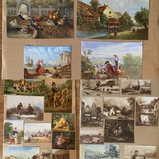 Lot De 24 Chromolithographie Magasin Des Demoiselles XIXEME