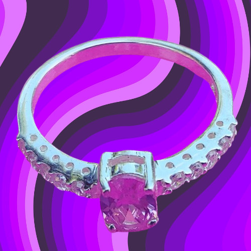 Bague solitaire véritable - i,