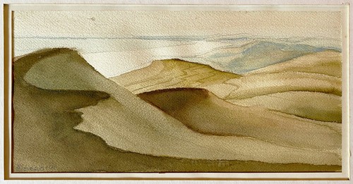 Tableau aquarelle dune - dune, côte