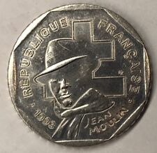 2 Francs Jean Moulin 1993 Monnaie Française Commémorative TTB Minimum