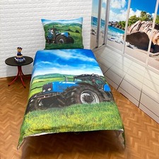 Tracteur Bleu Set Lit Simple