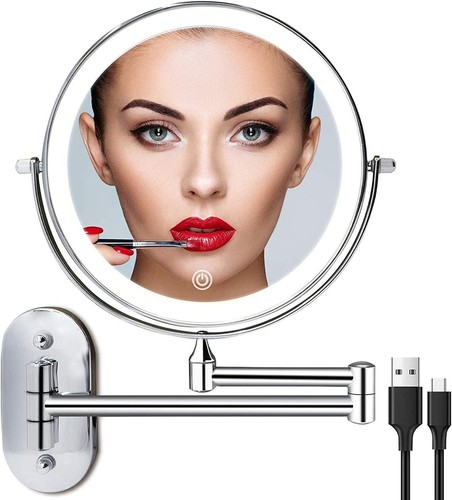 Miroir maquillage mural led - de,