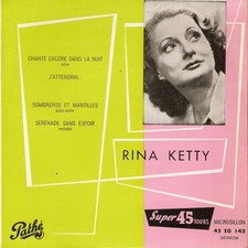 Rina Ketty Chante Encore Dans La Nuit - 45T x 1