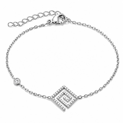 Bracelet zircon géométrique - zircon,