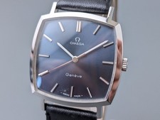 Montre homme vintage OMEGA Geneve cal.601 cadran bleu remontage manuel...