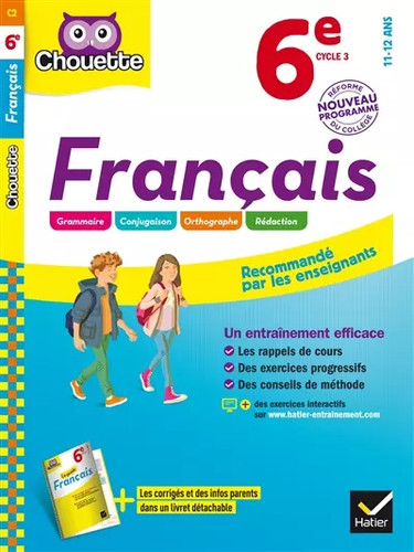 Français cahier - français, 6e: