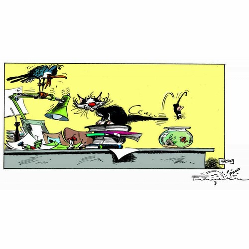 Plaque métal gaston lagaffe - ,