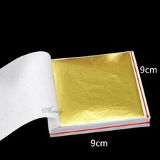 200 feuilles Dorure d'or Retouches 9x9cm décoration artisanat K brillant