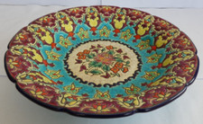 Plat creux fleurs - 25x5cm Décor Lamballe- Emaux de Longwy