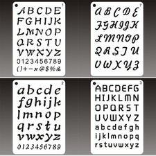  8 PCS Pochoir Lettres