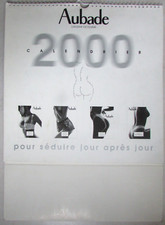 Calendrier 2000 Collection Lingerie Aubade Paris Format 34 x 34 cm