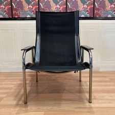Fauteuil inclinable cuir - cuir, noir