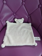Peluche doudou ours plat blanc