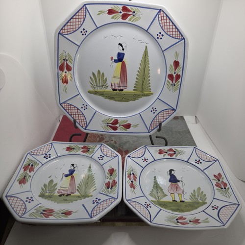 Vtg henriot quimper faience - vtg, hb