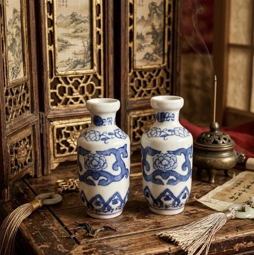 Paire mini vases vintage - de,