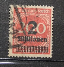 Timbre allemand Deutches Reich 200 surimprimé 2 millionen