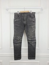 Balmain Jean slim biker noir