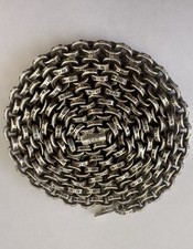 RARE CHROME HEARTS Paper Chain Necklace 30inch Silver Used 100%  Authentic