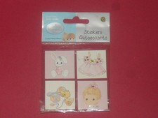 sticker thème (naissance fille) style (moment précieux) (taille totale:12,5X8cm)