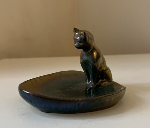 Rare coupelle baguier - baguier, chat