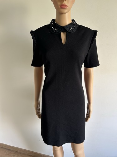 Robe noire avec strass - , à