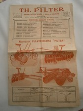 Prospectus prospektt semoir herse  cultivateur Pilter traktor tracteur agricole