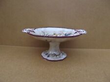 Sarreguemines compotier coupe sur pied douche faience modèle papillon