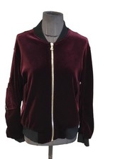Superbe Et Authentique Blouson Velours Bordeaux Sandro 36/38 Jamais Porté 
