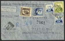 Espagne Courrier De La République Espagnole Certifié Botte