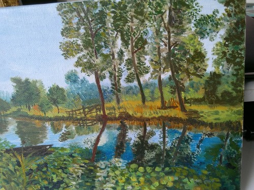 Tableau huile paysage petit - huile, paysage 
