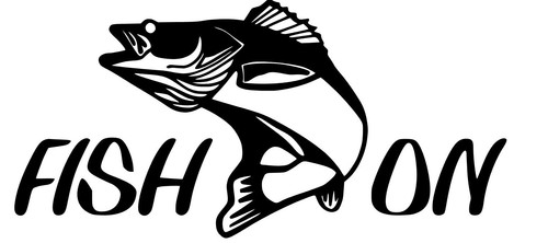 Fish peche stickers - fish, on