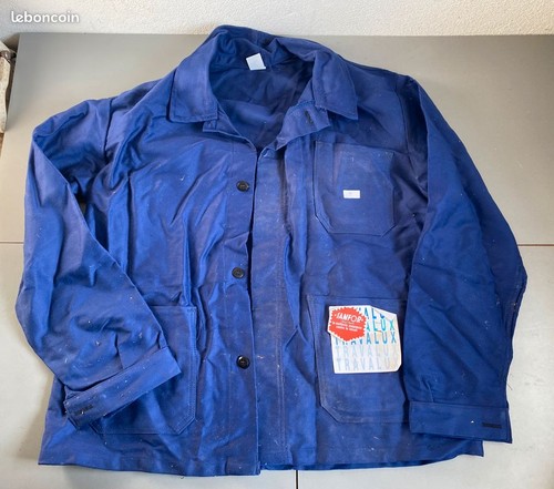 Ancienne veste bleu travail - veste,