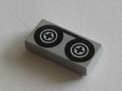 Lego mdstone tile 1x2 ref - mdstone,