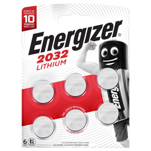 Pile cr2032 energizer lot 6 - cr2032,
