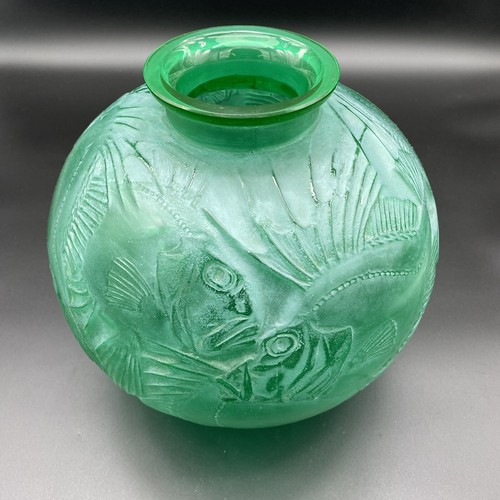 Vase poisson verre - poisson, vert