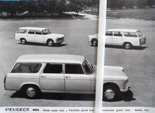 Photo presse PEUGEOT 404 BREAK Grand luxe modèle 1971 cp22
